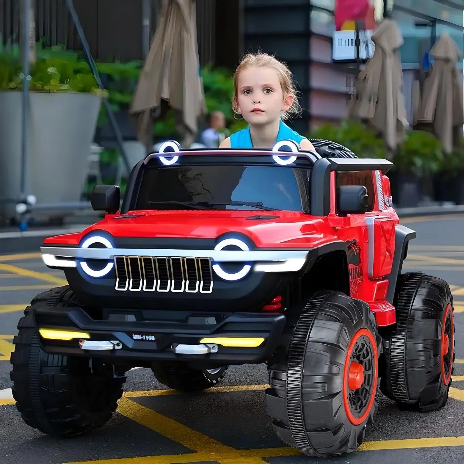 Kids Big Size 4x4 Battery Operated Rechargeable Driving Jeep I Large Size 4 + 1 Motors I Premium Quality I Top End Configuration | 1-12 Years | Remote Control + Mobile App Kids Big Size 4x4 Battery Operated Rechargeable Driving Jeep I Large Size 4 + 1 Motors I Premium Quality I Top End Configuration | 1-12 Years | Remote Control + Mobile App